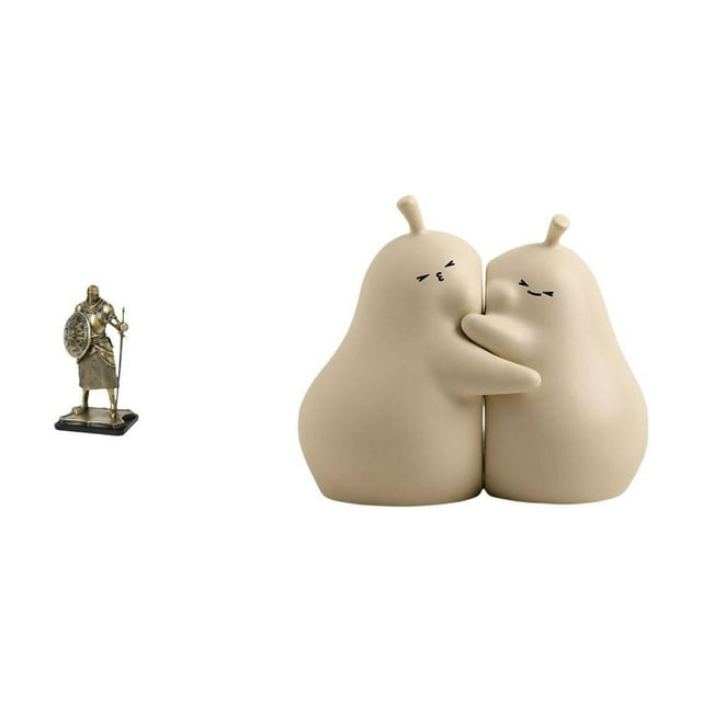 Escultura De Escritorio, Adorno, Estatua Creativa Europea, Figura Decorativa, Sujetalibros De Cerámica Con Forma De Pera Abrazando, Sujetalibros De Cerámica, Fina Artesanía, Adorno Para