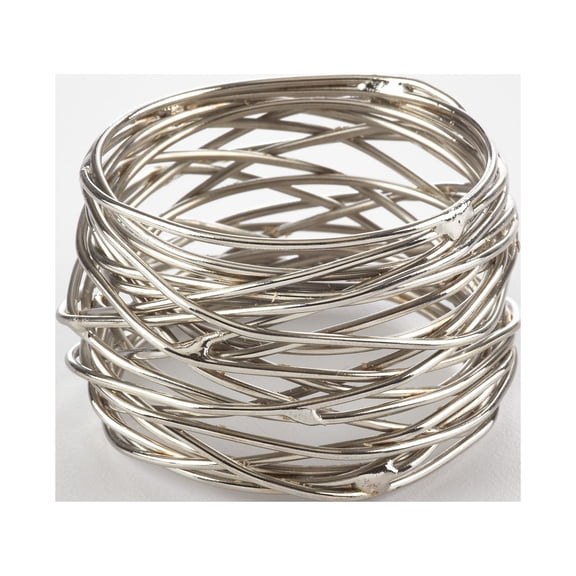 Saro Lifestyle Metal Twine Design Napkin Ring (Set of 4)