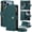 Green, variant on Kryonix for iPhone 17 Pro Max Wallet Case, Crossbody Zipper Purse with Wrist Strap Lanyard Handbag, RFID Blocking Card Holders, Kickstand Flip Leather Cover, Pink/Beige/Black