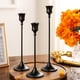 thumbnail image 4 of Candelabros de pilar, candelabros decorativos, decoración, candelabros de pilar para fiestas, salas de estar, chimeneas, eventos especiales Negro Macarena Candelabros de pilar, 4 of 6