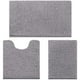 thumbnail image 1 of Alfombras de baño HOMEIDEAS, 3 piezas, ultrasuaves y antideslizantes (gris), 1 of 7