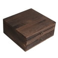 thumbnail image 3 of SHISUYAN 1Pc Solid Wood Storage Desk Box Retro Drawer Desktop Organizer (2 Layer), 3 of 8