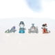 thumbnail image 4 of 4 Pzs Juego De Pendientes De Cristal Blanco De Nieve Circón Azul Joyería, 4 of 4