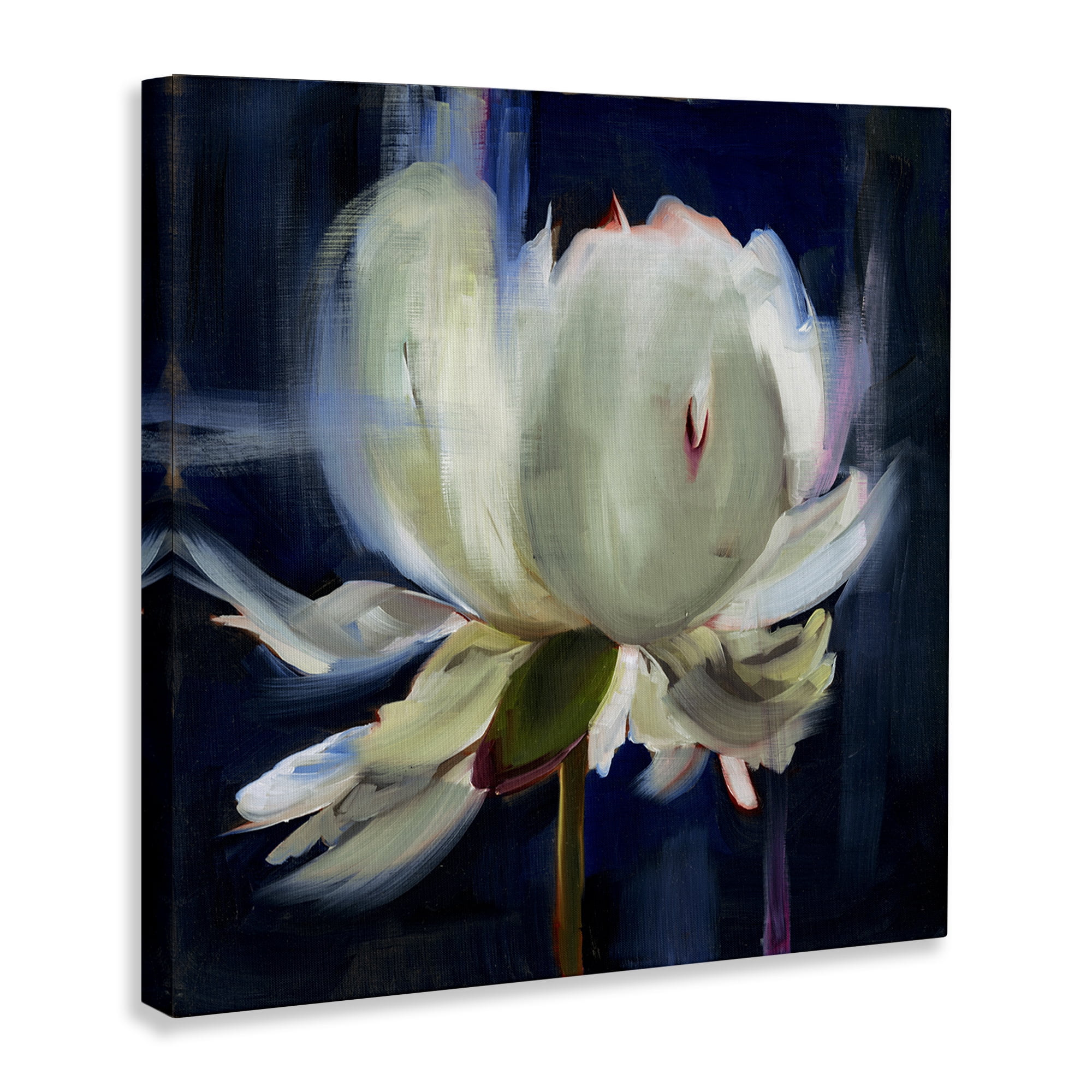 Stupell Industries Abstract Painted Flower Botanical & Floral Painting Gallery Wrapped Canvas Art Print Wall Art, 30 x 30