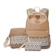 thumbnail image 1 of Sonducket de lona de 3 piezas, conjunto organizador de hombro, gran capacidad, cremallera, estilo étnico, mochilas escolares, bolsa de Mochilas Caqui, 1 of 6