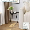 thumbnail image 7 of Small Black Side Table, Triangle End Table, Modern Narrow Bedside Table for Living Room Bedroom Small Space, 7 of 7