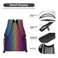 thumbnail image 4 of Rocae Leopard Neon Rainbow Gradient for Comfortable Student Backpack - Lightweight ,Durable School Bag Ideal for Middle School, High School, and College, 4 of 6