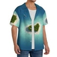 thumbnail image 4 of Disketp Men's Hawaiian Paradise Island Print Shirts Button Down Holiday Beach Shirts-XX-Large, 4 of 7