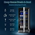 thumbnail image 3 of Yunwen 15 Inch Beverage Cooler Refrigerator - 3.5 Cu.ft Mini Fridge with Glass Door, Lock and Removable Shelves for Soda Beer Wine, Freestanding Small Drink Refrigerator for Home Office Bar, 3 of 18