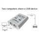 thumbnail image 4 of 2X USB Dispositivo para Compartir Impresora, Dispositivo para Compartir Impresora 2 En 1, Convertidor de Concentrador Divisor de Conmutación Kvm Manual de 2 Puertos, Blanco, 4 of 5
