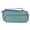 Blue - 2 Entry, variant on SILVERFEVER Leather Eyeglass Glasses Case with Wristlet Handle, Padded