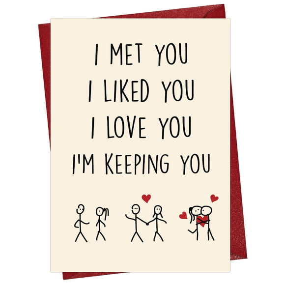 Tarjeta de aniversario divertida y romántica Cheerin 13 x 20 cm