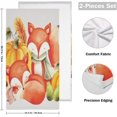 thumbnail image 2 of SKYSONIC 2 Pack Fall Fox Pumpkin Hand Towels, Ultra Soft and Absorbent, Autumn Harvest Decorative Fingertip Towel for Home, Bathroom, Kitchen, 28.3"x14.4", 2 of 5