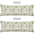 thumbnail image 4 of Spring Floral Body Pillow Cover 20x54 Pillow Case Vintage Garden Plants with Herbs Flowers Botanical Sage Green Leaves Cushion Long Pillowcase with Zipper Decorative Bedding Pillow Cases for Bedroom, 4 of 5