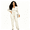 White, variant on Women's 2 Piece Set Slim Fit Button Front Cropped Cardigan Long Sleeve Top And Pants Relaxed Fit for Daily Wear And Casual Occasions Brown_#74 L