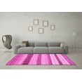 thumbnail image 3 of Ahgly Company Indoor Round Abstract Pink Contemporary Area Rugs, 4' Round, 3 of 4