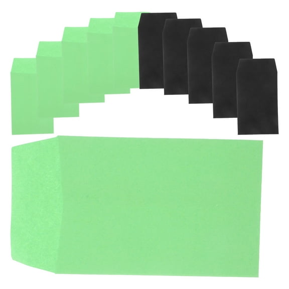 NICEXMAS 100pcs Coin Envelopes Small Envelopes Kraft Paper Black for Gifting Travel
