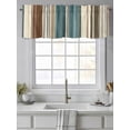 thumbnail image 2 of Curtain Valance for Windows,Country Stripes Ethnic Style Kitchen Valances Rod Pocket Short Curtains,Classic Modern Art Window Treatment Panel for Bedroom Bathroom 42"x18", 2 of 7