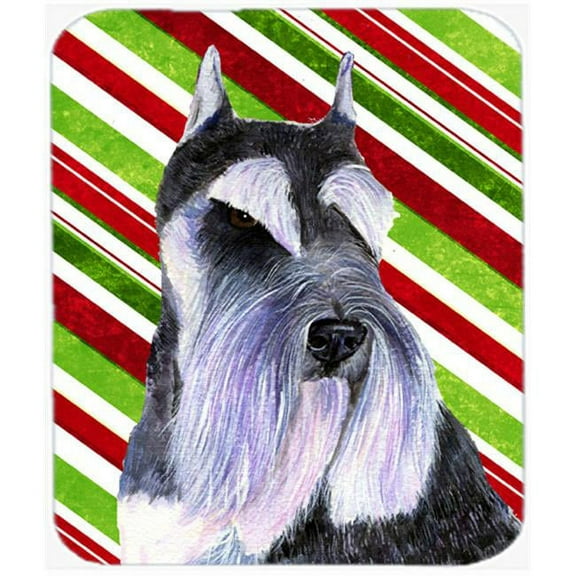 Schnauzer Candy Cane Holiday Christmas Mouse Pad, Hot Pad Or Trivet