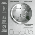 thumbnail image 4 of Espejo Rectangular de Vidrio Templado 52x37 cm con Luz LED y Patrón de Grietas Ice-Crack - Control Táctil y Diseño Único, 4 of 10