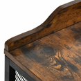 thumbnail image 5 of DEXTRUS Wine Bar Cabinet with Power Outlet & LED Lights, Home Bar Unit with Door and Wine Rack, Rustic Brown, 5 of 12