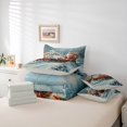 thumbnail image 6 of Manfei Festive Christmas Tree 7pcs Queen Bedding,Xmas Holiday Season Bedding Comforter Set Queen,Light Gray Reversible, 6 of 7