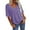 Light Purple, variant on Summer Women's Casual Solid Color T-shirt Half Sleeved Simple V-neck Tee Tops