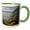 Green/White, variant on 3drose, Washington, Runner in Shark Reef Park, Lopez Island - Us48 Dsv0265 - David Svilar, 11oz Two-tone Green Mug