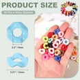 thumbnail image 2 of 30 Pcs Wavy Spacers for Beaded Pens, Acrylic Flower Beads Colorful Wave Spacer Focal Bead for DIY Jewelry, Sky Blue, 2 of 7