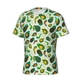 thumbnail image 5 of Vsdgher Green Avocado (2) Print Men's Dry Fit Mesh Athletic Shirts Moisture Wicking Tennis T-Shirt Tops, 5 of 9