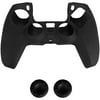 TiffyDance Protective case Non Slip Soft Silicone Cover for Playstation 5 PS5 Controller Protection Case Thumb Grips for DualSense (Black)