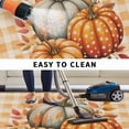thumbnail image 5 of Burnt Orange Pumpkin Fall Outdoor Rug for Patio/Deck/Porch, Non-Slip Large Area Rug 3 x 5 Ft, Checkered Thanksgiving Botanical Indoor Outdoor Rugs Washable Area Rugs, Camping Rug Carpet Runner, 5 of 8