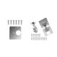 thumbnail image 5 of Placa de reparación de bisagras para muebles, acero resistente a la oxidación, mejora del hogar, muebles, armario, puerta, bisagras, Conjuntos de muebles de dormitorio 2 bloques+bisagra+16 tornillos Billuyoard HA007198-02, 5 of 6