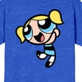 thumbnail image 4 of Powerpuff Girls Bubbles Is The Cute One Crew Neck Short Sleeve Blue Heather Men's T-shirt, 4 of 7