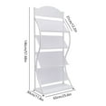 thumbnail image 4 of 4-layer Iron Floor-Standing Magazine Rack Newspaper Display Rack Book Storage Rack (White), 4 of 9