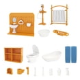 thumbnail image 2 of Conjunto de muebles para casa de muñecas, accesorios, escala 1/12, ensamblaje, simulación, varios temas Baño, 2 of 6
