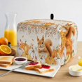 thumbnail image 2 of Thanksgiving Toaster Cover 2 Slice, Fall Squirrel Pumpkins Farmhouse Leaves Dustproof Bakeware Oven Protector with Top Hook, Waterproof Small Kitchen Appliance Toasters Dust Cover, 12"x7.5"x8", 2 of 9