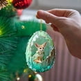 thumbnail image 2 of Fwttom Natural Animal Theme Christmas Ornaments - Cute Little Creature Hanging Christmas Tree Decorations, 2D Flat Small Accessories Xmas Holiday Decor, 2 of 7