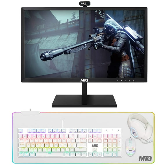 Restored TechMagnet All in one Desktop Computer,Cheetah 6,Intel Core i5 6th Gen,8GB DDR3,120GB SSD,27 inch LED Monitor,MTG Gaming Kit with Webcam,Windows 11 Pro