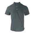 thumbnail image 5 of enyan Mens Polo Shirts Short Sleeve,Mens Muscle T Shirts Short Sleeve Slim Fit Tshirts Gym Workout Athletic Crewneck Shirt (Grey,M), 5 of 7