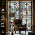 thumbnail image 3 of Stained Glass Window Film, Static Cling Vinyl Non Adhesive Anti UV for Glass Door(43.9 x 199.9 cm), Home Decor Window Stickers for Home, Office, Study Room, 3 of 7