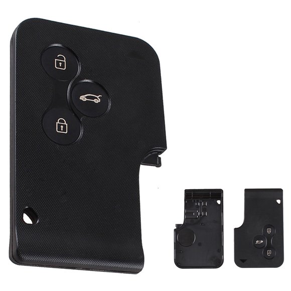 Zeus 3 Buttons Replacement Remote Key Card Shell Case for Renault Clio Megane Scenic