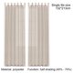 thumbnail image 2 of Los paneles de cortina elegantes de lino tejido alto reducen ligeramente las cortinas del panel de privacidad, 2 of 5