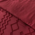 thumbnail image 4 of JML Tufted King Comforter Set 3 Pieces, Jacquard Boho Tufts Bedding Set - All Season Duvet and 2 Pillow Shams Bed Sets, Burgundy, 4 of 9