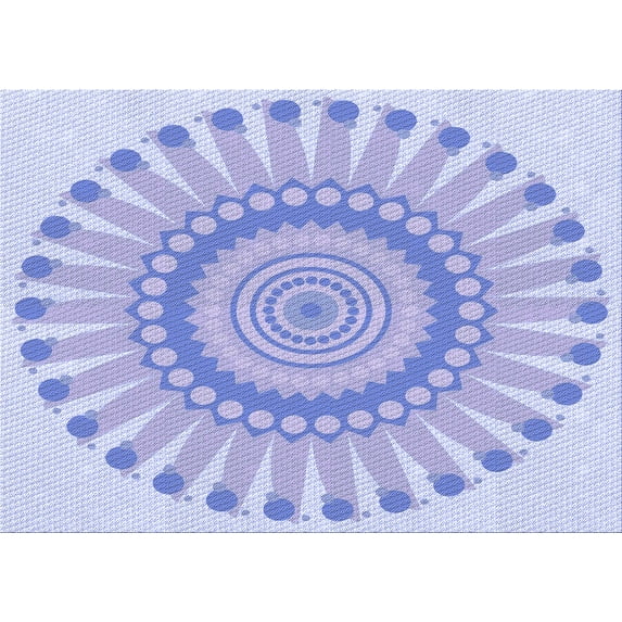 Ahgly Company Machine Washable Indoor Rectangle Transitional Purple Area Rugs, 2' x 3'