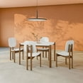 thumbnail image 2 of Gales Round 47.24 Dining Table from Engineered Wood in White - Set of 5, 2 of 8