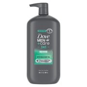 Dove Men+Care Body And Face Wash With Tea Tree Oil, Invigorating Revive 3N1 With 24-Hour Nourishing Micromoisture Technology, ,30 fl oz