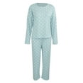 thumbnail image 6 of EFINNY Women's Pajama Set Long Sleeve Sleepwear Polka-Dotted Nightwear Soft Pjs Lounger Sets,S-XXL, 6 of 7