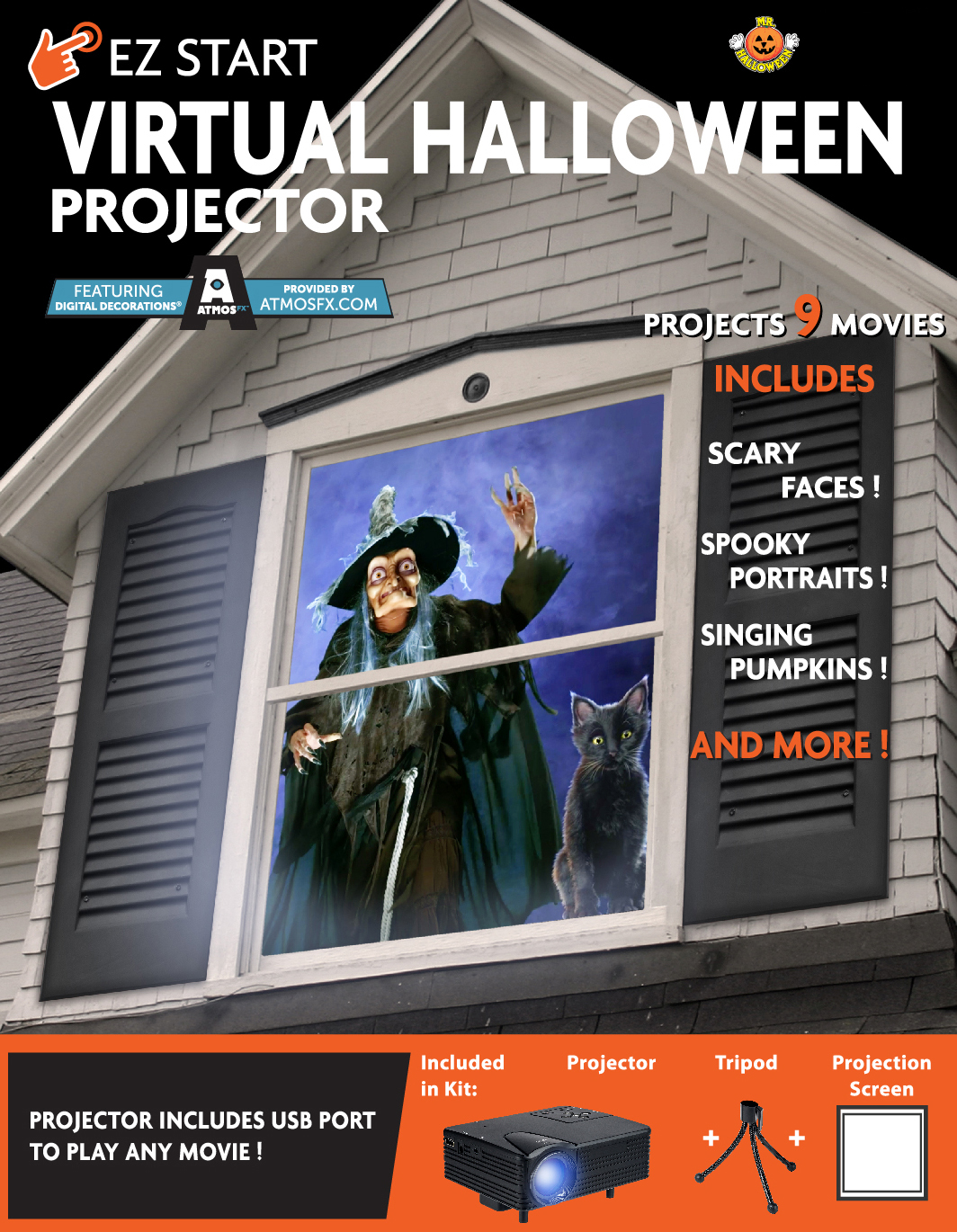 Virtual Indoor Halloween Projector - Walmart.com - Walmart.com