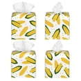thumbnail image 2 of KLL Corn On The Cob Print Tissue Box Cover,Leather Tissue Holder Square Facial Tissue Case Facial Paper Organizer Dispenser for Bathroom, Vanity Countertop, 2 of 7